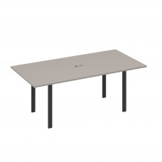 Стол 200 на металлокаркасе UNO в переговорную мокко премиум / металлокаркас антрацит А4 А1 123 МП