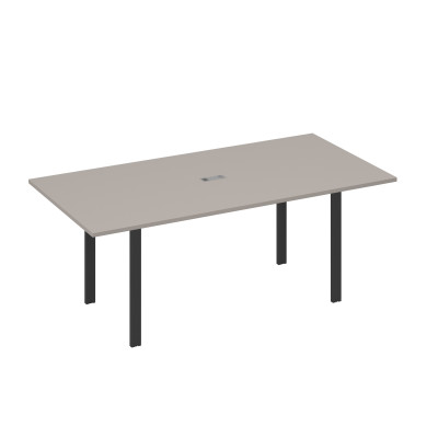 Стол 200 на металлокаркасе UNO в переговорную мокко премиум / металлокаркас антрацит А4 А1 123 МП