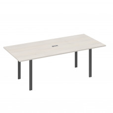 Стол 220 для переговорной каркасе UNO дуб / металлокаркас антрацит А4 А1 124 ДШ