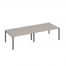 Стол для переговоров 320x124 на металлокаркасе UNO мокко премиум / металлокаркас антрацит А4 А1 133-2 МП