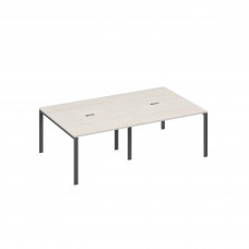 Стол 240x144 в переговорную металлокаркас UNO дуб / металлокаркас антрацит А4 А1 134-2 ДШ