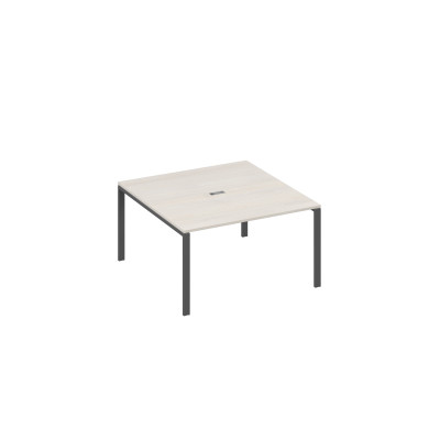 Стол 140x144 для переговоров каркас UNO дуб / металлокаркас антрацит А4 А1 135 ДШ