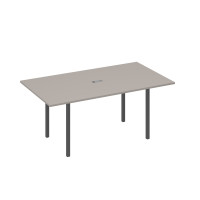 Стол 180 прямой для переговоров каркас DUE мокко премиум / металлокаркас антрацит А4 А2 122 МП