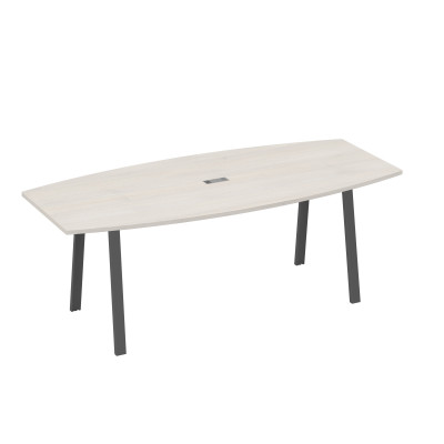 Стол для переговоров 220 на металлокаркасе TRE дуб / металлокаркас антрацит А4 А3 114 ДШ