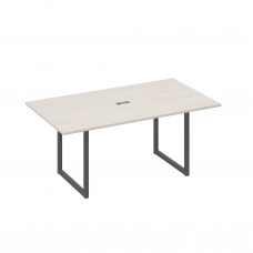 Стол 180 с опорами QUATTRO переговорный дуб / металлокаркас антрацит А4 А4 122 ДШ
