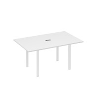 Стол 160 на металлокаркасе UNO переговорный белый премиум / металлокаркас белый А4 Б1 121 БП