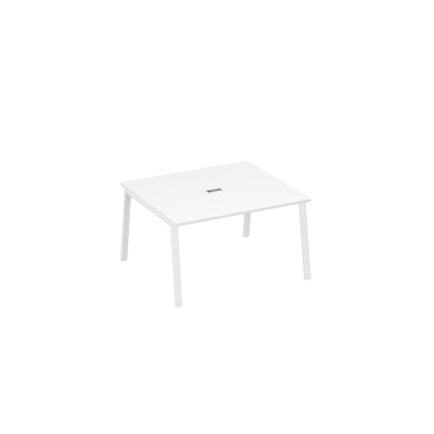 Стол 160 металлокаркас TRE в переговорную белый премиум / металлокаркас белый А4 Б3 132 БП