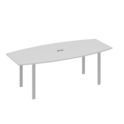 Стол 220 для переговоров фигурный на металлокаркасе UNO серый / металлокаркас серый А4 С1 114 СЕ