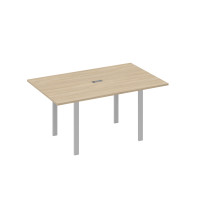 Стол 160 на металлокаркасе UNO переговорный дуб скандинавский / металлокаркас серый А4 С1 121 ДК