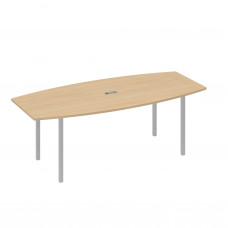 Стол для переговоров 220 с каркасом DUE натуральный дуб / металлокаркас серый А4 С2 114 НД