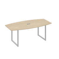 Стол переговорный 200 с металлокаркасом QUATTRO дуб скандинавский / металлокаркас серый А4 С4 113 ДК