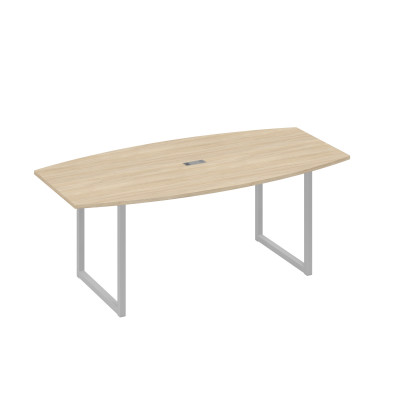Стол переговорный 200 с металлокаркасом QUATTRO дуб скандинавский / металлокаркас серый А4 С4 113 ДК