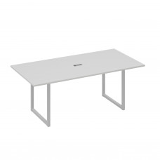 Стол 200 с металлокаркасом QUATTRO для переговоров серый / металлокаркас серый А4 С4 123 СЕ