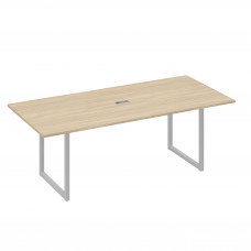 Стол 220 переговорный с металлокаркасом QUATTRO дуб скандинавский / металлокаркас серый А4 С4 124 ДК