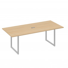 Стол 220 переговорный с металлокаркасом QUATTRO натуральный дуб / металлокаркас серый А4 С4 124 НД