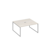 Стол переговорный 160 на каркасе QUATTRO дуб / металлокаркас серый А4 С4 136 ДШ