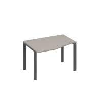 Стол на металлокаркасе UNO эргономичный левый "Техно" мокко премиум / металлокаркас антрацит А4 А1 061 МП