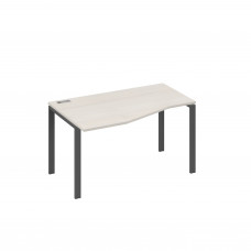 Стол левый "Техно" на металлокаркасе UNO эргономичный дуб / металлокаркас антрацит А4 А1 063 ДШ