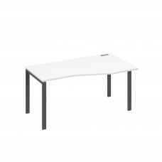 Стол правый "Техно" на металлокаркасе UNO эргономичный белый премиум / металлокаркас антрацит А4 А1 066 БП
