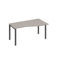 Стол правый "Техно" на металлокаркасе UNO эргономичный мокко премиум / металлокаркас антрацит А4 А1 066 МП