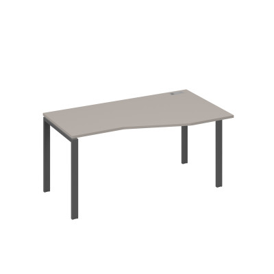 Стол правый "Техно" на металлокаркасе UNO эргономичный мокко премиум / металлокаркас антрацит А4 А1 066 МП