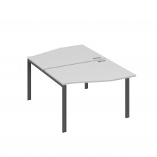 Рабочая станция столы Техно на металлокаркасе UNO (2х120) серый / металлокаркас антрацит А4 А1 189 СЕ