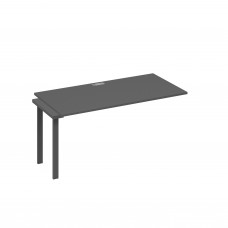 Секция стола 160 с опорами UNO для рабочей станции антрацит премиум / металлокаркас антрацит А4 А1 025-1 АР