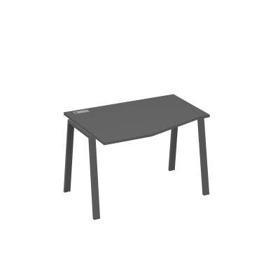Стол "Техно" эргономичный на металлокаркасе TRE левый антрацит премиум / металлокаркас антрацит А4 А3 061 АР