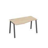 Стол эргономичный левый металлокаркас TRE "Техно" дуб скандинавский / металлокаркас антрацит А4 А3 063 ДК