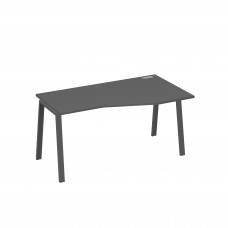 Стол правый "Техно" на металлокаркасе TRE эргономичный антрацит премиум / металлокаркас антрацит А4 А3 066 АР