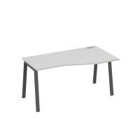 Стол правый "Техно" на металлокаркасе TRE эргономичный серый / металлокаркас антрацит А4 А3 066 СЕ