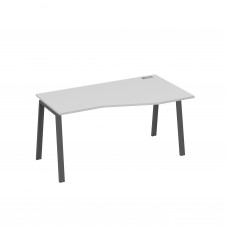 Стол правый "Техно" на металлокаркасе TRE эргономичный серый / металлокаркас антрацит А4 А3 066 СЕ