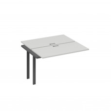 Секция стола рабочей станции на металлокаркасе TRE (2х120) серый / металлокаркас антрацит А4 А3 170-1 СЕ