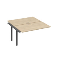 Секция на каркасе TRE стола рабочей станции 2х140 дуб скандинавский / металлокаркас антрацит А4 А3 177-1 ДК