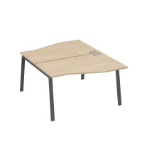 Рабочая станция столы Техно (2х140) каркас TRE дуб скандинавский / металлокаркас антрацит А4 А3 190 ДК