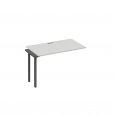 Секция стола 120 офисной станции на каркасе QUATTRO серый / металлокаркас антрацит А4 А4 013-1 СЕ