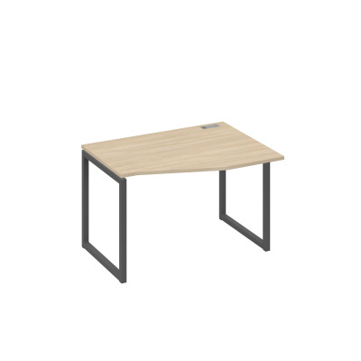 Стол на металлокаркасе QUATTRO "Техно" эргономичный правый дуб скандинавский / металлокаркас антрацит А4 А4 062 ДК