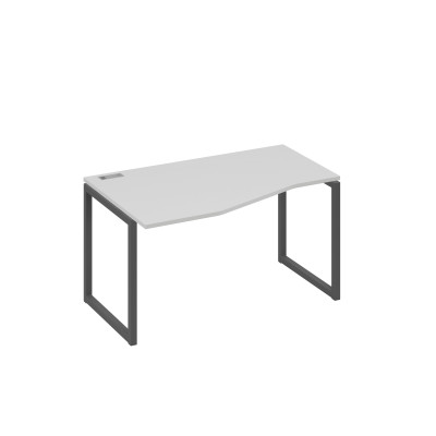 Стол левый эргономичный "Техно" металлокаркас QUATTRO серый / металлокаркас антрацит А4 А4 063 СЕ