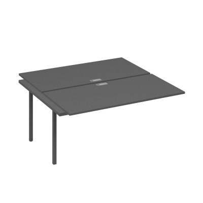 Секция стола на металлокаркасе DUE (2х160) антрацит премиум / металлокаркас антрацит А4 А2 178-1 АР