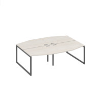 Рабочая станция со столами Техно (4х120) на металлокаркасе DUE дуб / металлокаркас антрацит А4 А2 189-2 ДШ