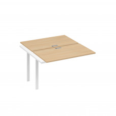 Секция рабочей станции на металлокаркасе UNO (2х120) натуральный дуб / металлокаркас белый А4 Б1 173-1 НД