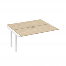 Секция стола станции 2х160 с каркасом TRE дуб скандинавский / металлокаркас белый А4 Б3 175-1 ДК