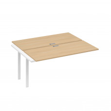 Секция стола станции 2х160 с каркасом TRE натуральный дуб / металлокаркас белый А4 Б3 175-1 НД