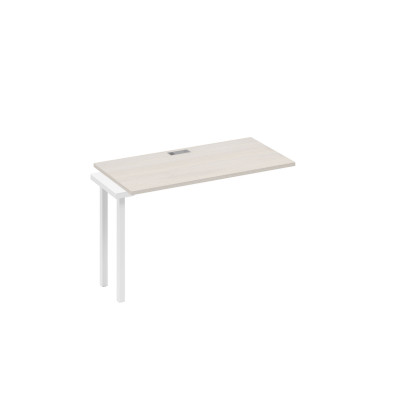 Секция стола рабочей станции на каркасе DUE дуб / металлокаркас белый А4 Б2 003-1 ДШ