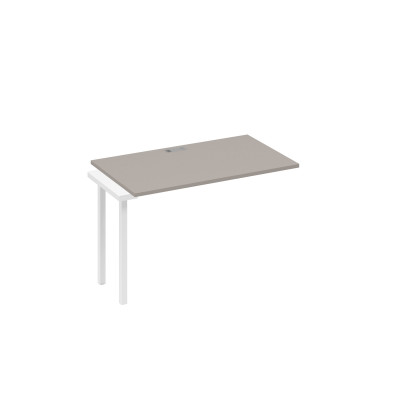 Секция стола станции с металлокаркасом DUE мокко премиум / металлокаркас белый А4 Б2 013-1 МП