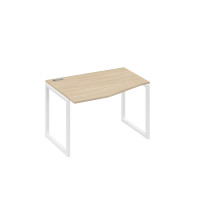 Стол эргономичный металлокаркас QUATTRO "Техно" левый дуб скандинавский / металлокаркас белый А4 Б4 061 ДК