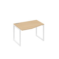 Стол эргономичный металлокаркас QUATTRO "Техно" левый натуральный дуб / металлокаркас белый А4 Б4 061 НД