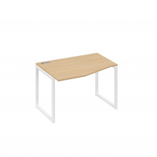 Стол эргономичный металлокаркас QUATTRO "Техно" левый натуральный дуб / металлокаркас белый А4 Б4 061 НД
