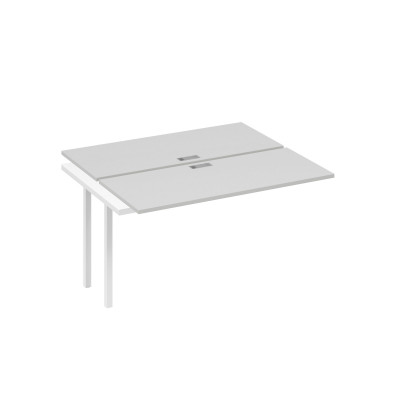 Секция рабочей станции на каркасе DUE (2х140) серый / металлокаркас белый А4 Б2 171-1 СЕ