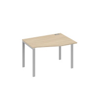 Стол правый "Техно" эргономичный на металлокаркасе UNO дуб скандинавский / металлокаркас серый А4 С1 062 ДК